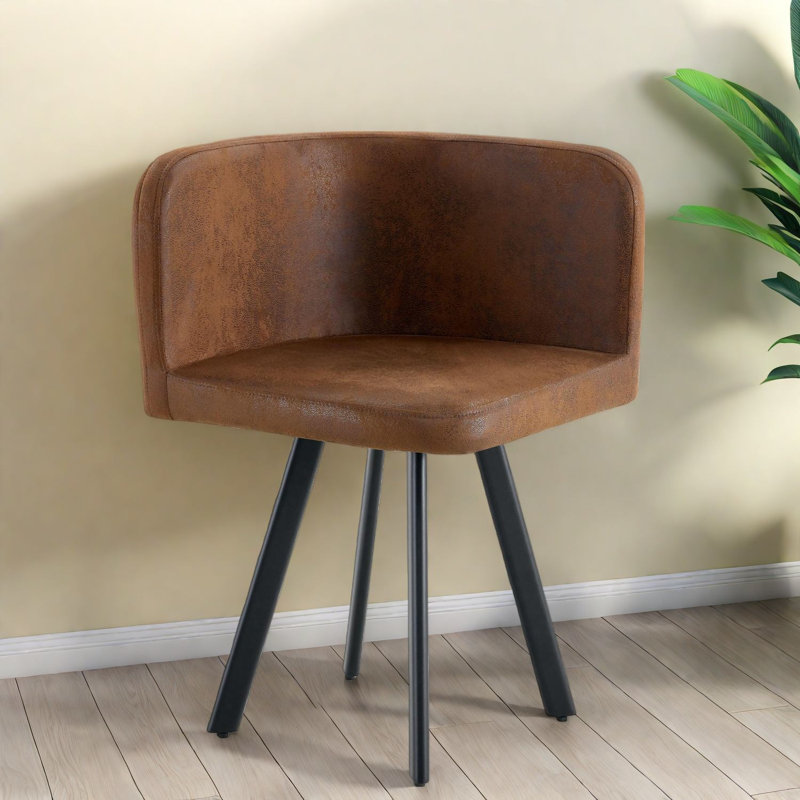 Chaises confortables de salle à manger d'unité centrale, chaise d'appoint moderne en métal brun pour la maison