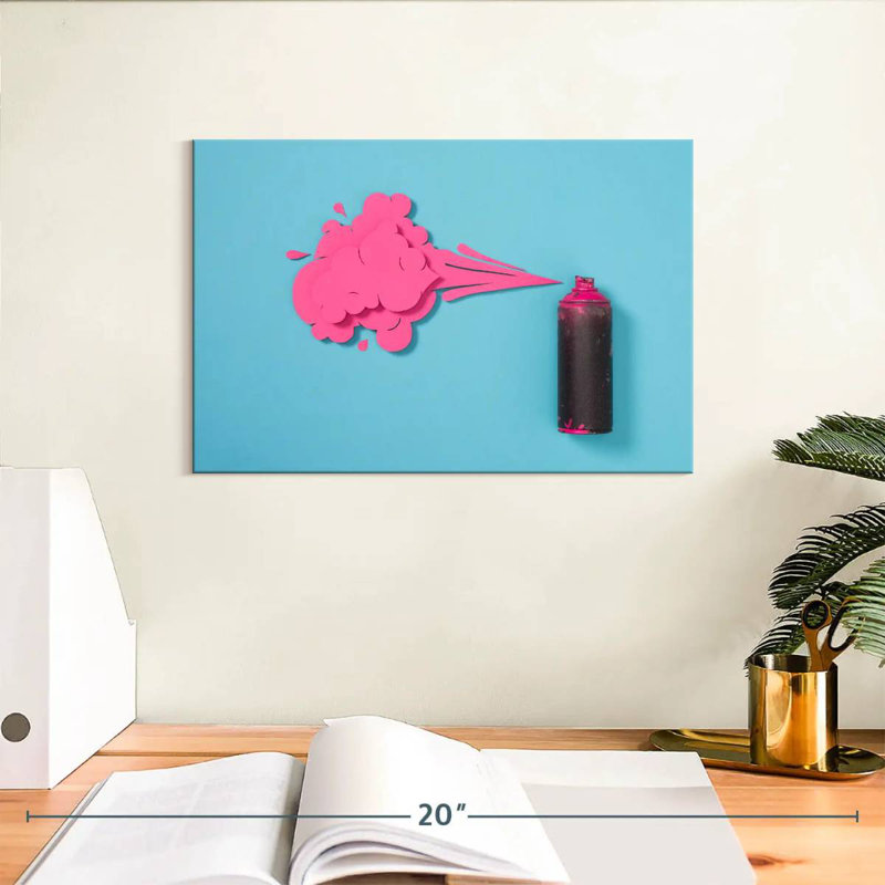 Senne Creative rose, peinture en aérosol, H 8 po x l 12 po
