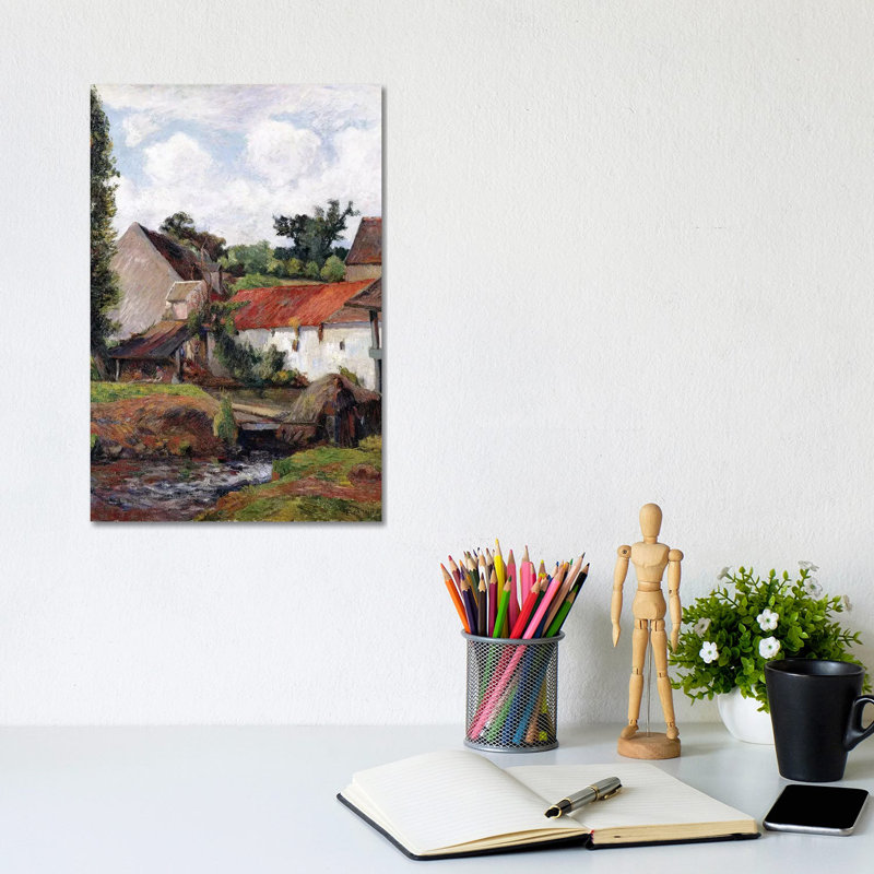 Farm At Osny, 1883 by Paul Gauguin - Wrapped Canvas Gallery-Wrapped Canvas Giclée, 20.32 cm H x 30.48 cm W