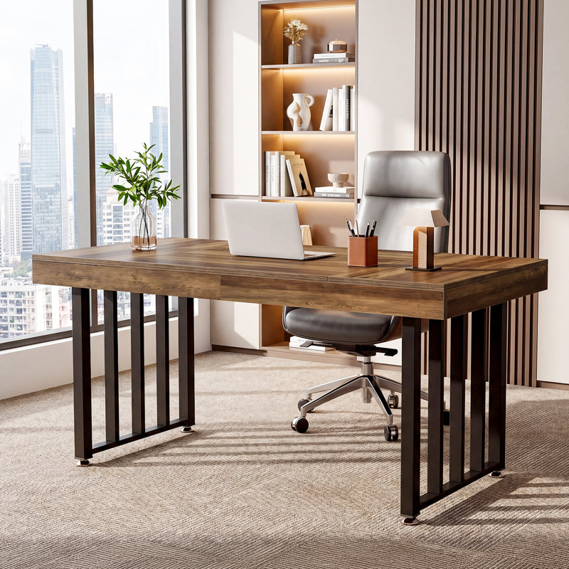 Metal Base Computer Desk