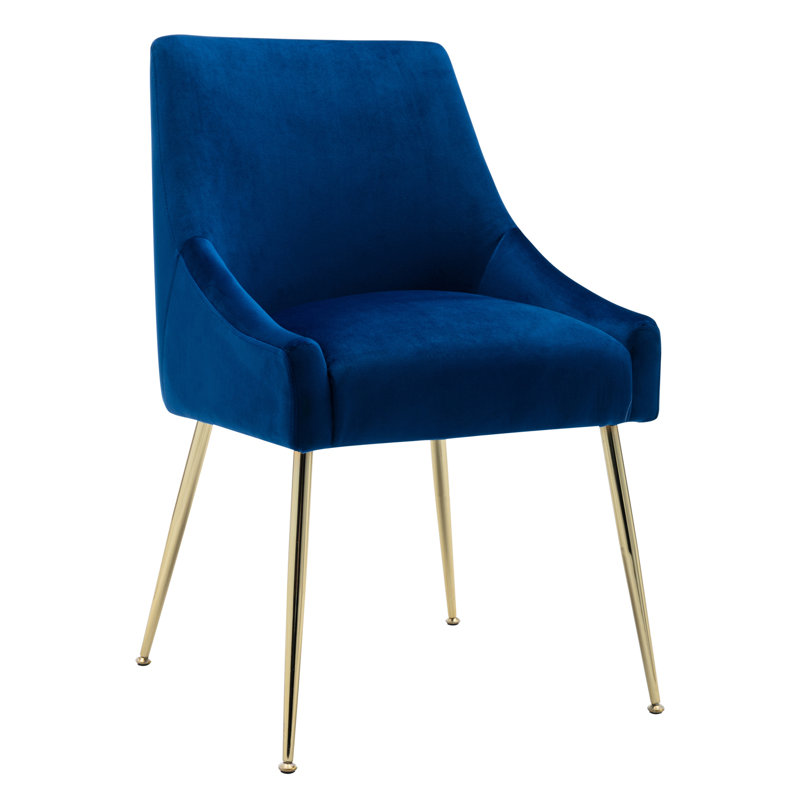 Fauteuil d'appoint en velours Koblas, Velours bleu royal