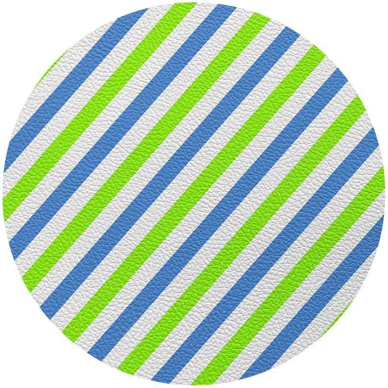 Napperon Candy Cane, Bleu-vert acide, Rayures 3