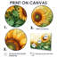 «Donaleen Sunflowers Flowers At The Country Side», art mural toile tournesols-498515544-498515537-498515540
