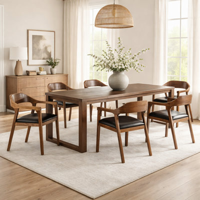 Aybri 7 Piece Drop Leaf Solid Wood Dining Set