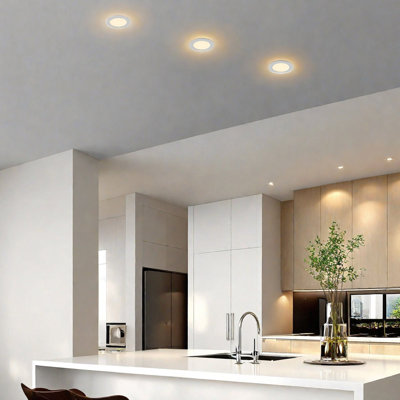 12-Pieces Aluminum Ultra-Thin Led Celling Recessed Lighting, Dimmable Led Can Lights With Junction Box