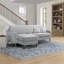 Canapé modulaire en tissu tissé gris clair San Marino 83,5 po