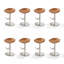 Chaise basse brune (paquet de 8)-1633856248