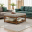 Grande table basse carrée avec repose-pieds-1790899053