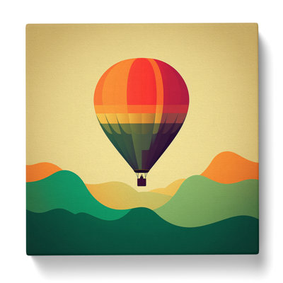 Hot Air Balloon Minimalism No.1 - Wrapped Canvas
