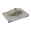 Lavabo de salle de bain rectangulaire en céramique blanche L 23 po x l 15 po avec base en acier et trou de débordement GhomeG