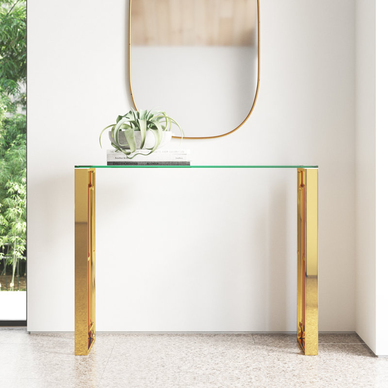 Menzel 39.5'' Console Table, Gold