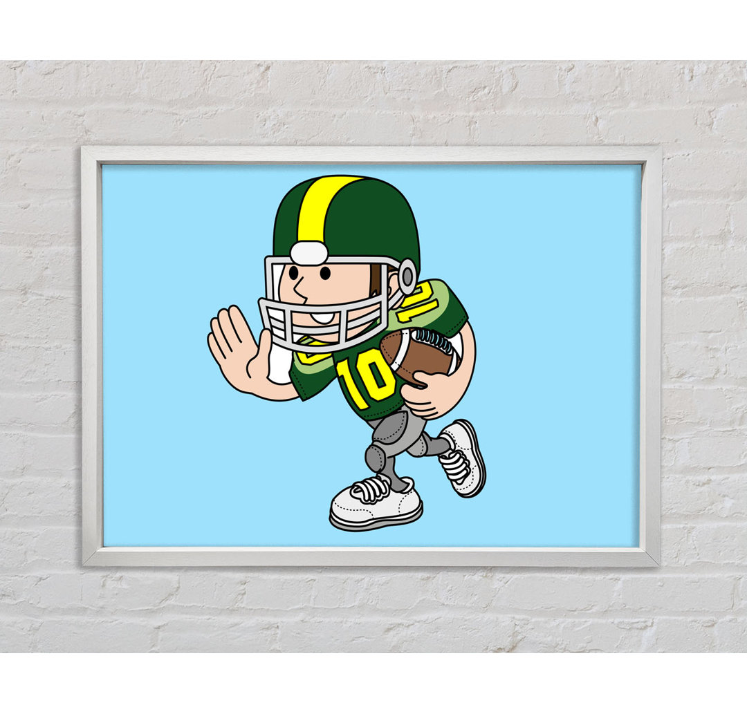 American Football Sport Player Baby - Einzelbildrahmen Kunstdrucke auf Leinwand