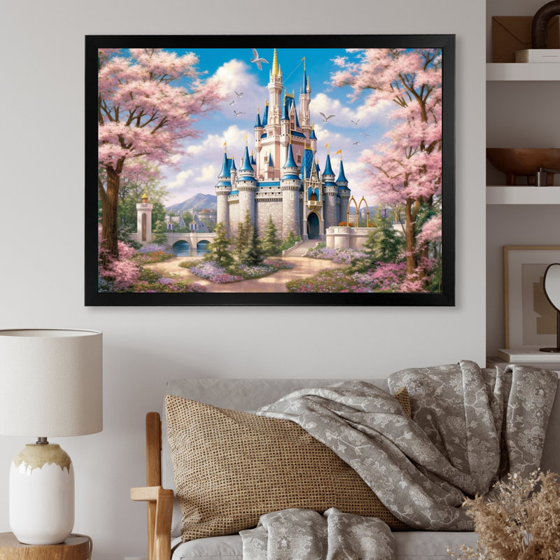 «Enchantment Of Castles - Castles», reproduction sur toile encadrée, H 16 po x l 32 po x P 1 po, Cadre photo noir