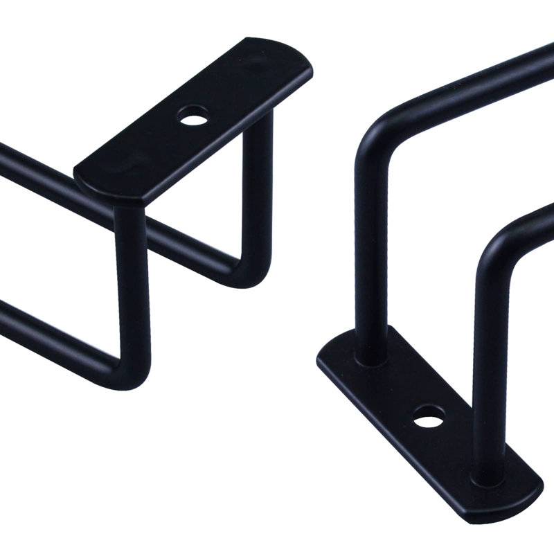 Porte-verres noir avec porte-verres et porte-verres à vin