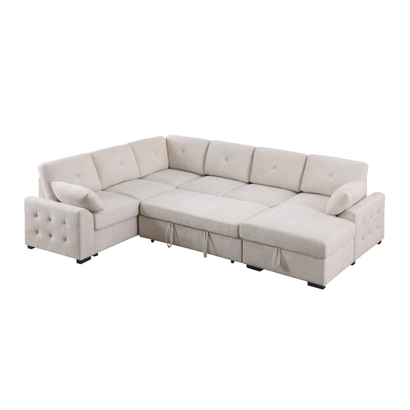 Canapé-lit et chaise Kewstoke faisant face à la gauche, Chenille beige