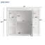 Armoire de rangement murale de salle de bain 35 po x 28 po, armoire à pharmacie, armoire murale moderne avec miroir, armoire à miroir avec 6 tablettes ouvertes (meuble-lavabo non inclus)-1671788240