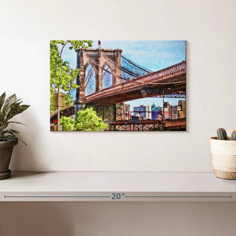 Rorry Brooklyn Bridge Calm Skyline, 8" H x 12" W