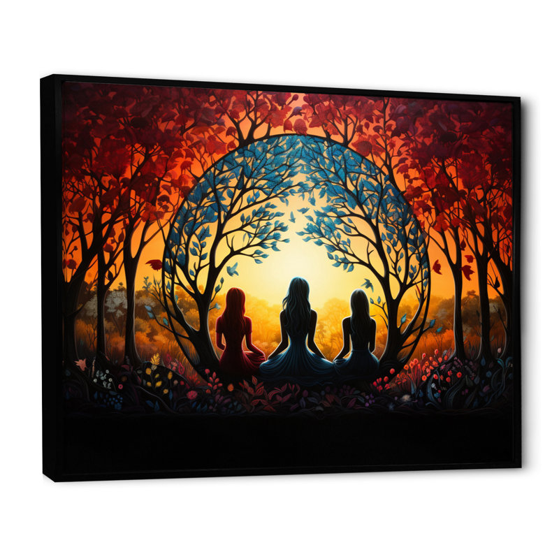 Orange, yoga noir en harmonie I, Noir, H 30 po x l 40 po x P 1,5 po