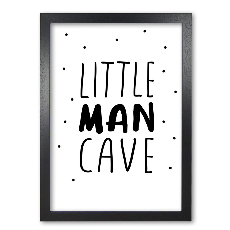 Little Man Cave Dots - Print, Black Grain Frame, 30 cm H x 21 cm W x 5 cm D