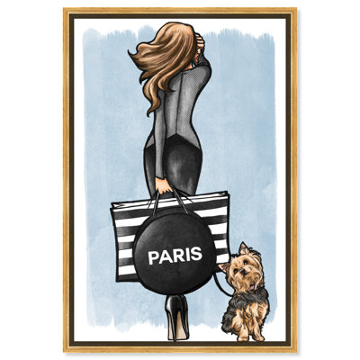 «Fashion Walk Friend, Paris Outfor Pet Glam Blue», impression sur toile