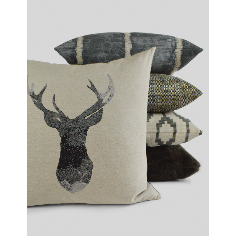 Furocious Decorative Pillow, Gray Brown, Square 24"