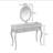 Luxury Makeup Vanity Desk with Oval Mirror and 3-Drawer Dressing Table-2143967765