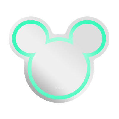 Lisandra Disney Mickey Mouse Wall Mirror Smart Touch Sensor Switch LED Makeup Mirror Color Changing Dimming