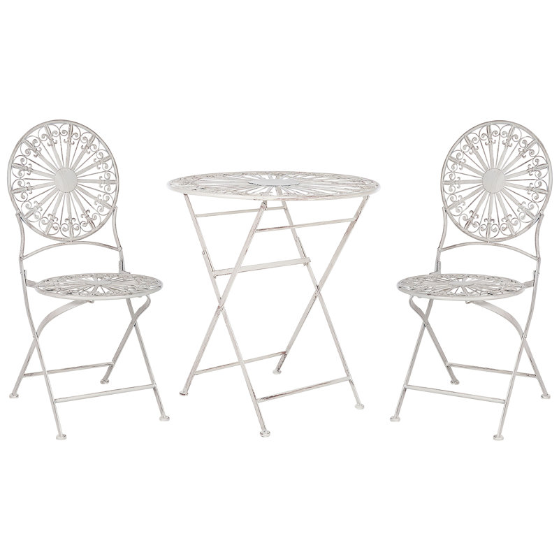 Midlothian 2 - Person Metal Patio Dining Set with Round Table