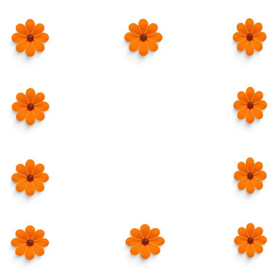 Couvre-lit matelassé à motif de fleurs orange toutes tailles