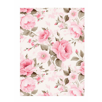 Impression florale rose, rêve floral, IV