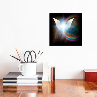 Bright Star With White Angel'S Wings by Bruce Rolff - Wrapped Canvas Print