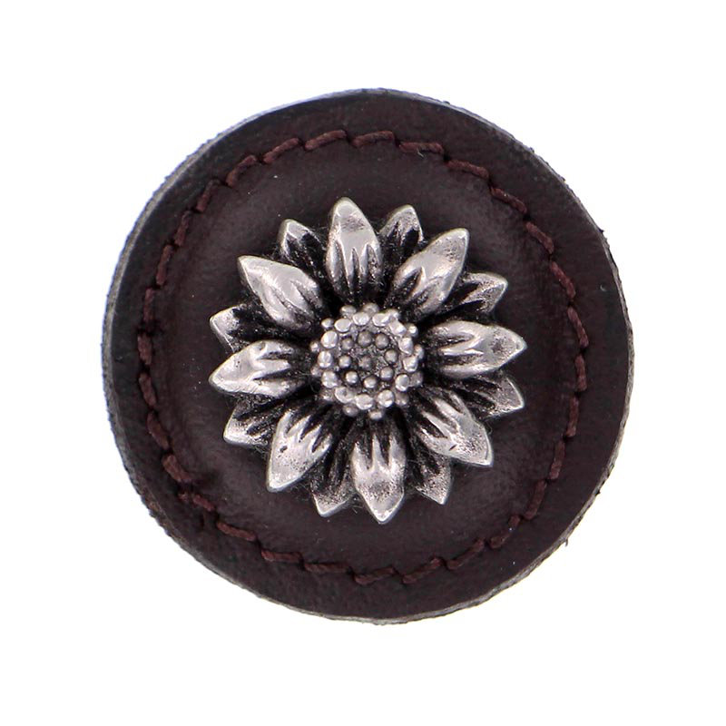 Poignée champignon 1 1/4 po Carlotta, Brun, Nickel antique