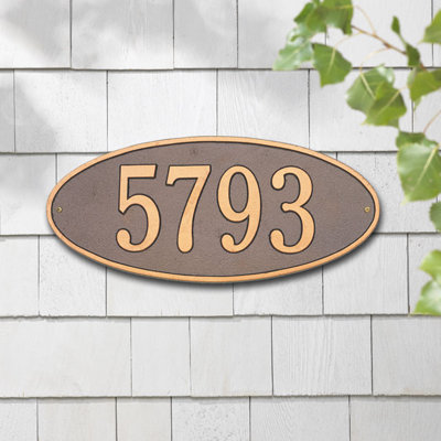Plaque d'adresse murale sur 1 ligne Madison