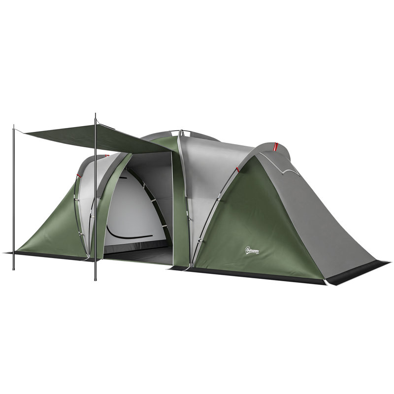 4 Person Tent, Green/Grey