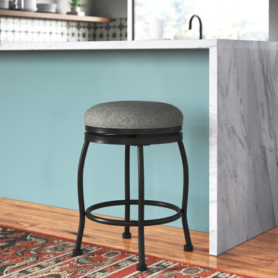 Nicki Swivel Upholstered Counter Stool