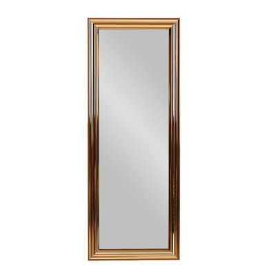 Elegant Bronze Framed Pier Mirror, 15.7 x 41.3 x 1.2 Inches | 100% MDF with Ecological Flotal-E Mirror | Wall-Mountable, Solid Copper Color | Perfect for Traditional Decor in Entryways & Living Spaces