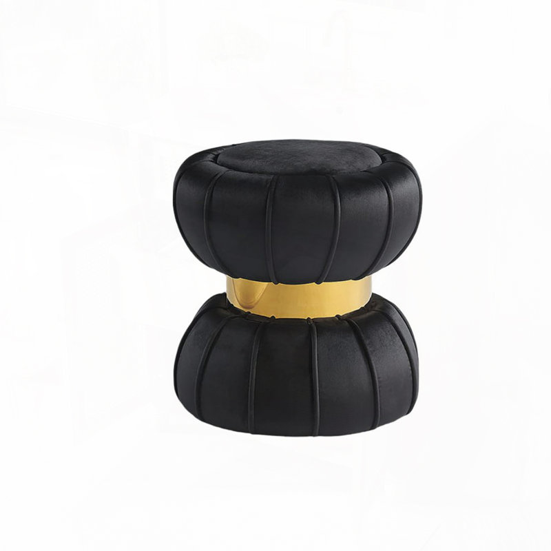 Tabouret d'appoint rond en acier inoxydable