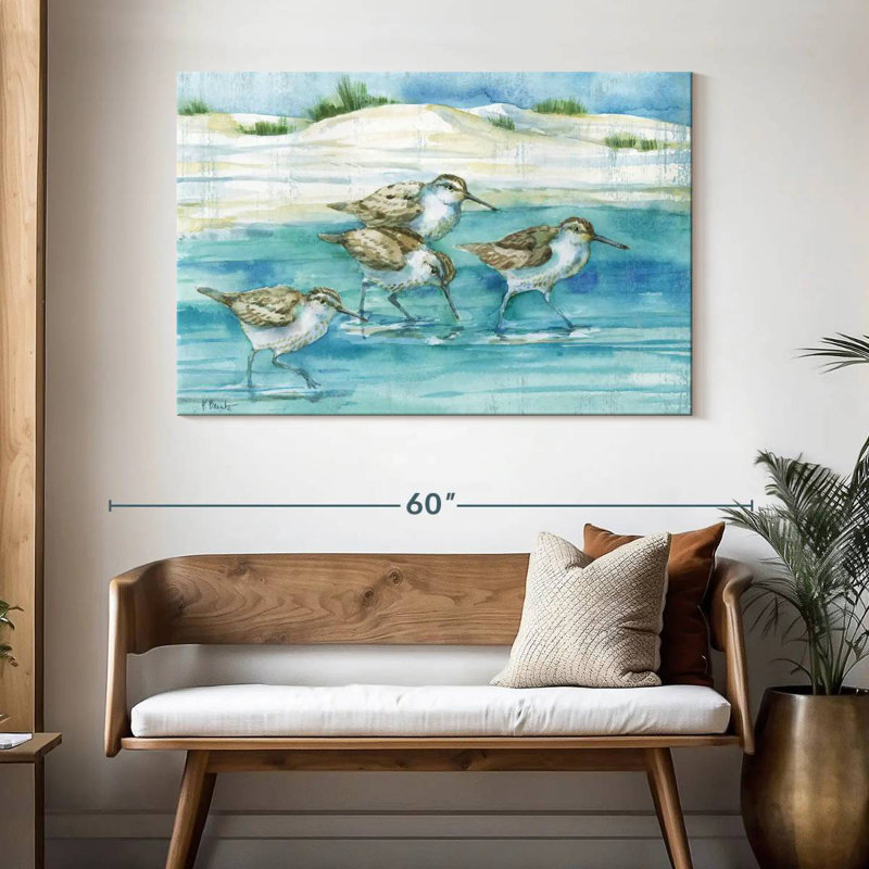 Sandy Sandpipers I, 32" H x 48" W