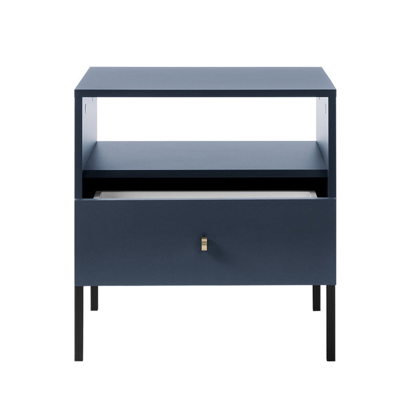Avereigh 53.6cm W Steel Bedside Table, Light Blue
