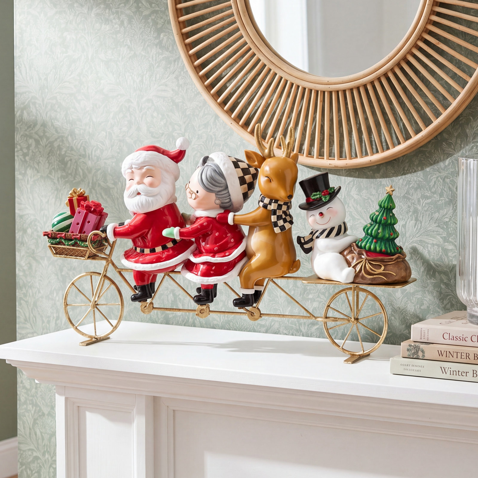 Granny Kitsch Santa Figurine