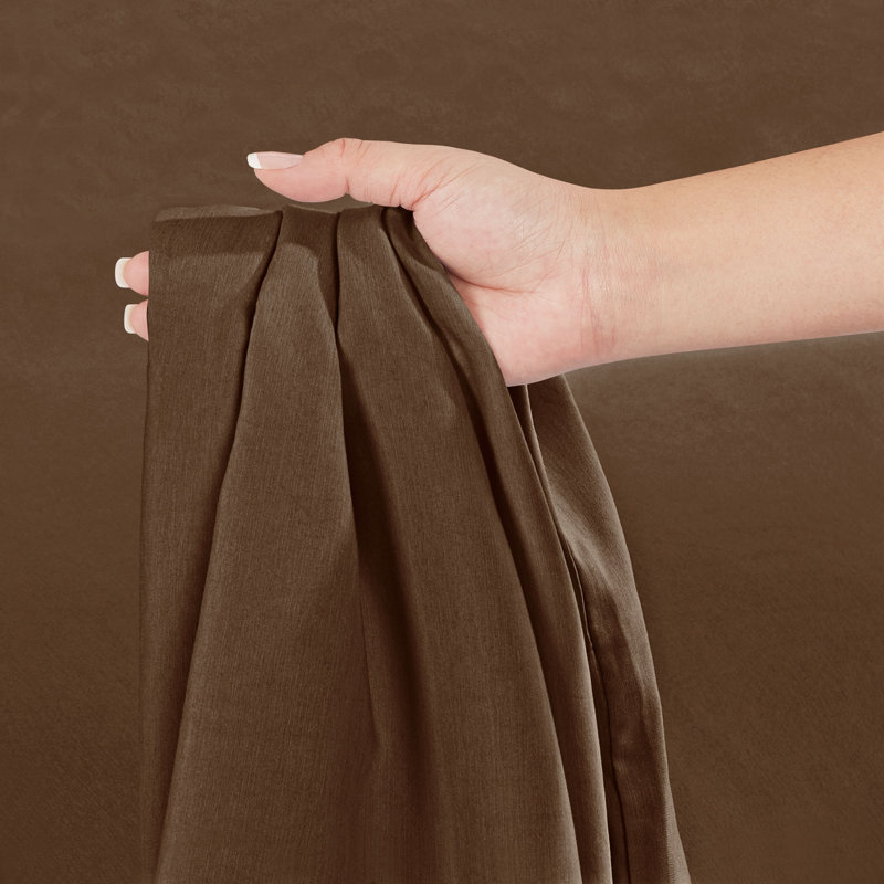 Drap-housse en microfibre de qualité supérieure, Brun chocolat, Drap-housse de taille double