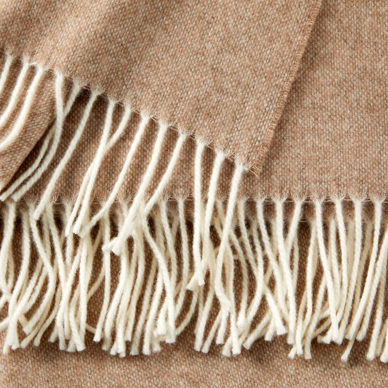 Club Knitted Throw Blanket, Natural