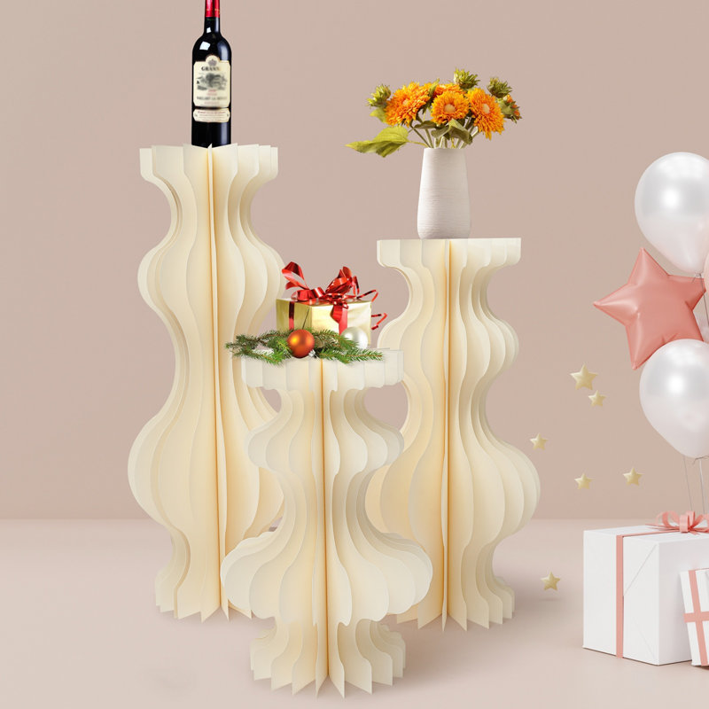 Ensemble de 3 pots à fleurs décoratifs en carton
