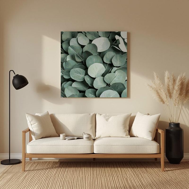 Aquarelle botanique 42, art mural gris en métal, 12" H x 12" W