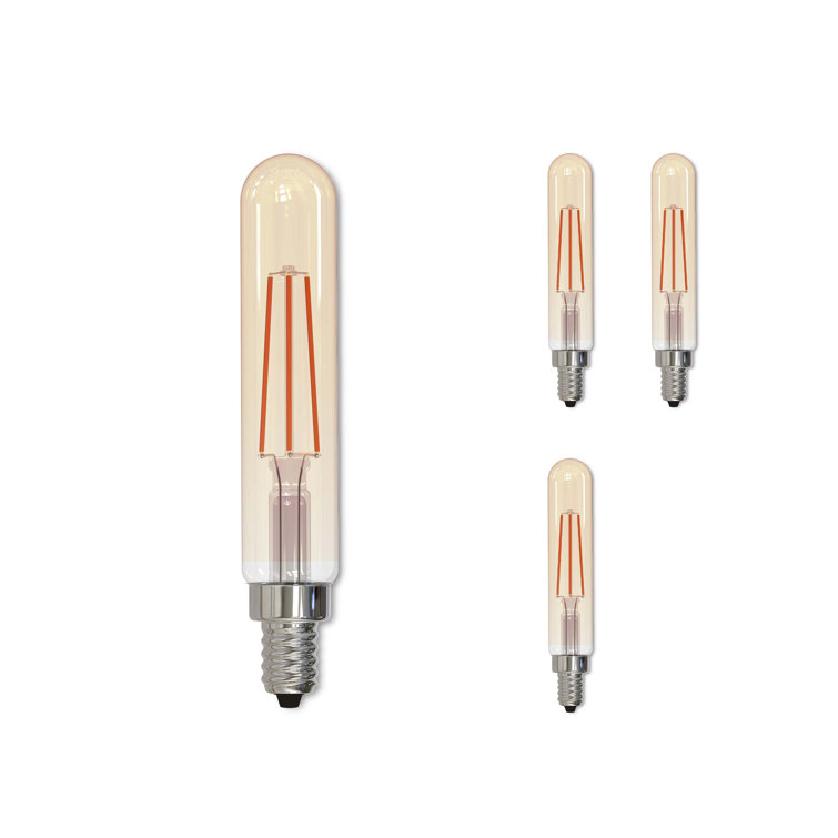 60 Watt Equivalent T8 E12/Candelabra Dimmable 2100K LED Bulb