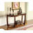Sofa Table Open Bottom Shelf Glass Insert Top Cocktail Table