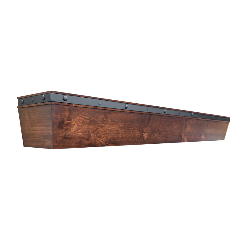 Madera Fireplace Mantel, 60", Brown Wood