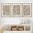 Simple Rustic Botanical Floral Vintage Wildflower Pictures Framed On Canvas 3 Pieces Print Wall Art-91874992-91874993