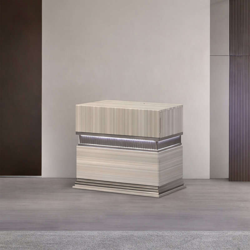 Table de chevet Velmora - gris