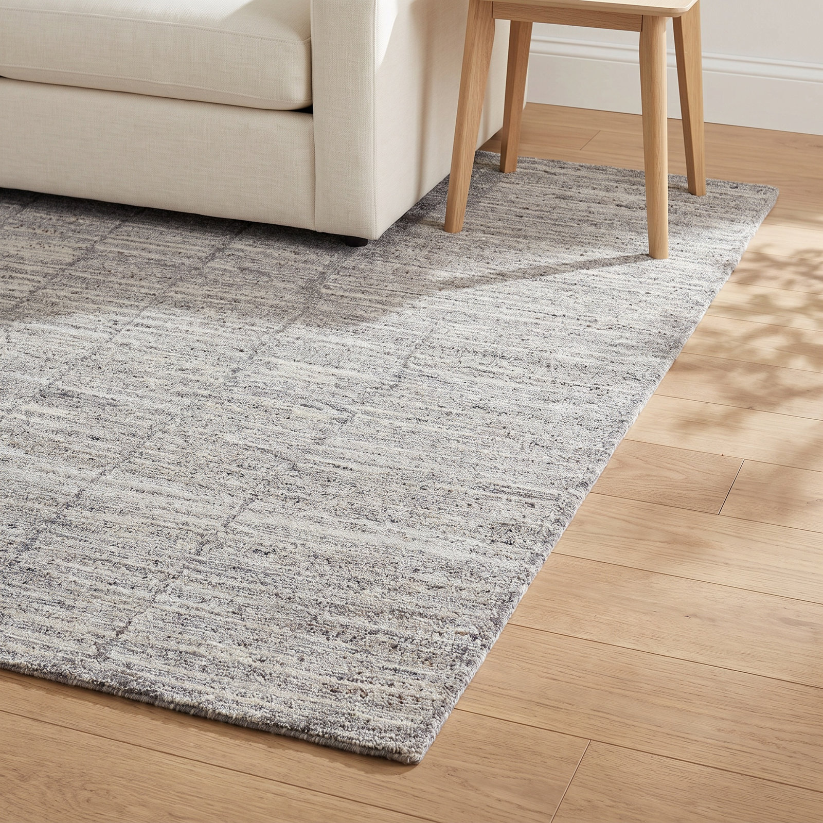 Hand-Woven Abstract Wool Rug, Rectangle 5'6" x 8'6"